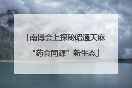 南博会上探秘昭通天麻“药食同源”新生态