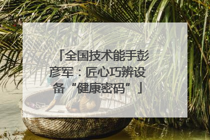 全国技术能手彭彦军：匠心巧辨设备“健康密码”