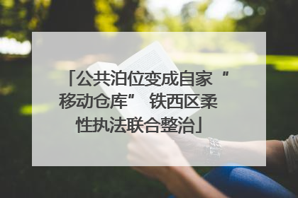 公共泊位变成自家“移动仓库” 铁西区柔性执法联合整治