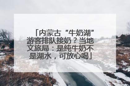 内蒙古“牛奶湖”游客排队接奶？当地文旅局：是纯牛奶不是湖水，可放心喝