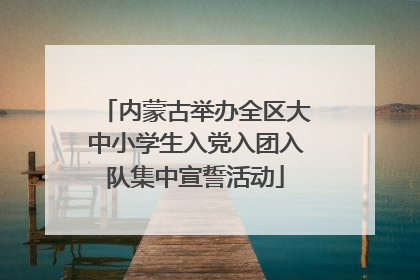 内蒙古举办全区大中小学生入党入团入队集中宣誓活动