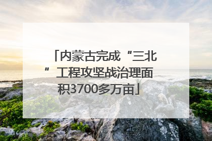 内蒙古完成“三北”工程攻坚战治理面积3700多万亩