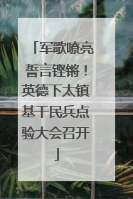 军歌嘹亮誓言铿锵！英德下太镇基干民兵点验大会召开
