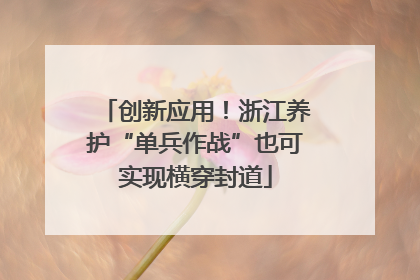 创新应用！浙江养护“单兵作战”也可实现横穿封道