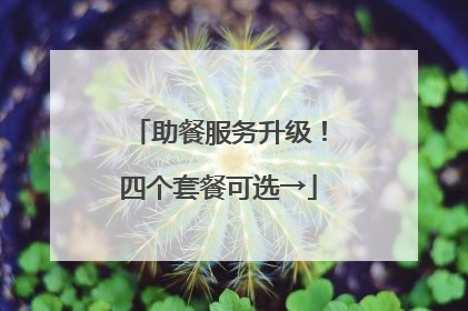 助餐服务升级！四个套餐可选→