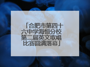 合肥市第四十六中学海恒分校第二届英文歌唱比赛圆满落幕