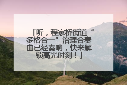 听，程家桥街道“多格合一”治理合奏曲已经奏响，快来解锁高光时刻！