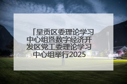呈贡区委理论学习中心组暨数字经济开发区党工委理论学习中心组举行2025年第七次学习会议