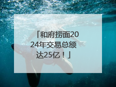 和府捞面2024年交易总额达25亿！