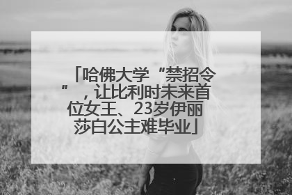 哈佛大学“禁招令”，让比利时未来首位女王、23岁伊丽莎白公主难毕业