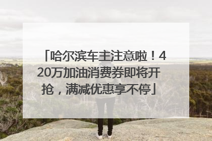 哈尔滨车主注意啦！420万加油消费券即将开抢，满减优惠享不停
