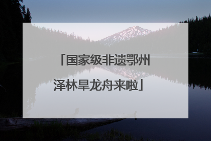 国家级非遗鄂州泽林旱龙舟来啦