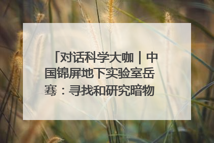 对话科学大咖｜中国锦屏地下实验室岳骞：寻找和研究暗物质，就是要去突破人类的认知边界