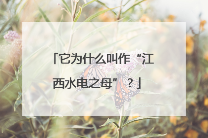 它为什么叫作“江西水电之母”？