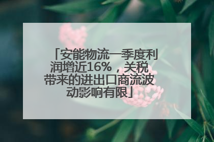 安能物流一季度利润增近16%，关税带来的进出口商流波动影响有限