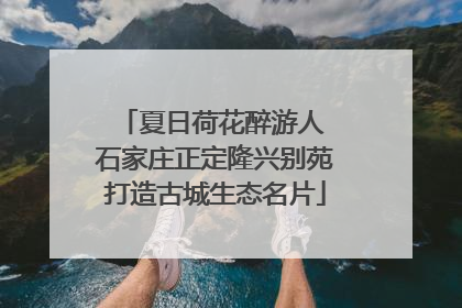 夏日荷花醉游人 石家庄正定隆兴别苑打造古城生态名片