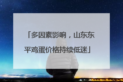 多因素影响，山东东平鸡蛋价格持续低迷