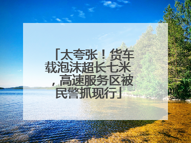太夸张！货车载泡沫超长七米，高速服务区被民警抓现行