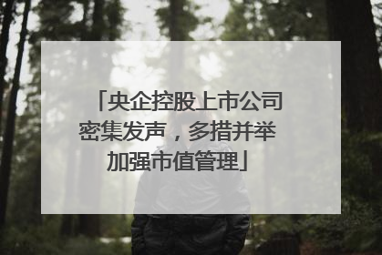 央企控股上市公司密集发声，多措并举加强市值管理
