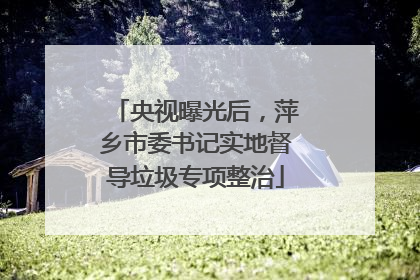 央视曝光后，萍乡市委书记实地督导垃圾专项整治