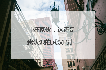 好家伙，这还是我认识的武汉吗