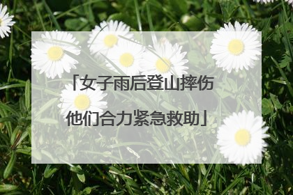 女子雨后登山摔伤 他们合力紧急救助