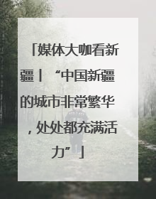 媒体大咖看新疆丨“中国新疆的城市非常繁华，处处都充满活力”