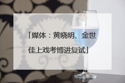 媒体：黄晓明、金世佳上戏考博进复试