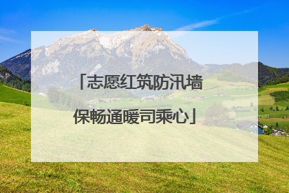 志愿红筑防汛墙 保畅通暖司乘心