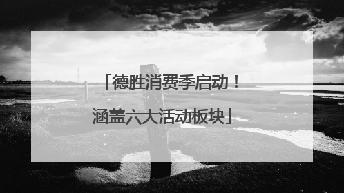 德胜消费季启动！涵盖六大活动板块