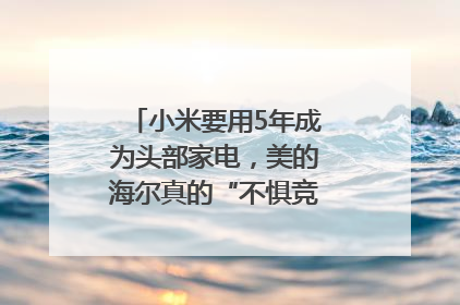 小米要用5年成为头部家电，美的海尔真的“不惧竞争”？｜热财经
