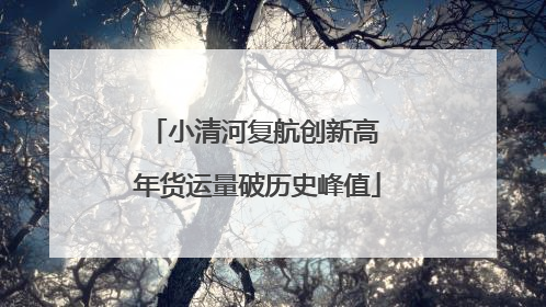 小清河复航创新高 年货运量破历史峰值