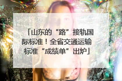 山东的“路”接轨国际标准！全省交通运输标准“成绩单”出炉