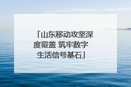 山东移动攻坚深度覆盖 筑牢数字生活信号基石