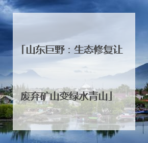 山东巨野：生态修复让废弃矿山变绿水青山