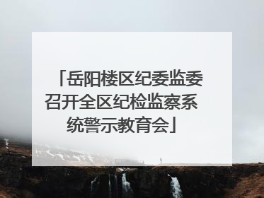 岳阳楼区纪委监委召开全区纪检监察系统警示教育会