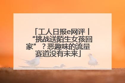 工人日报e网评丨“挑战送陌生女孩回家”？恶趣味的流量赛道没有未来
