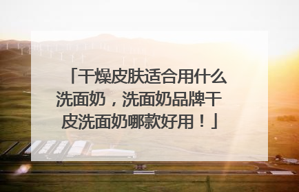 干燥皮肤适合用什么洗面奶，洗面奶品牌干皮洗面奶哪款好用！