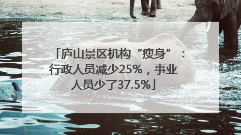 庐山景区机构“瘦身”：行政人员减少25%，事业人员少了37.5%