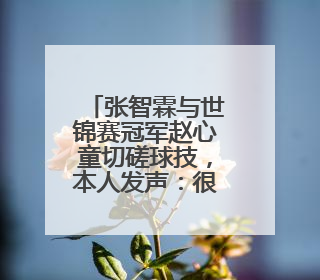 张智霖与世锦赛冠军赵心童切磋球技，本人发声：很梦幻