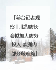 总台记者观察丨北约防长会拟加大防务投入 欧洲内部分歧难掩