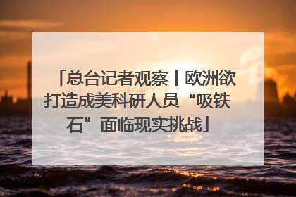 总台记者观察丨欧洲欲打造成美科研人员“吸铁石”面临现实挑战
