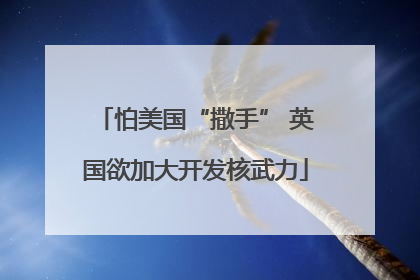 怕美国“撒手” 英国欲加大开发核武力