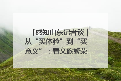 感知山东记者谈｜从“买体验”到“买意义”：看文旅繁荣背后的幸福新定义