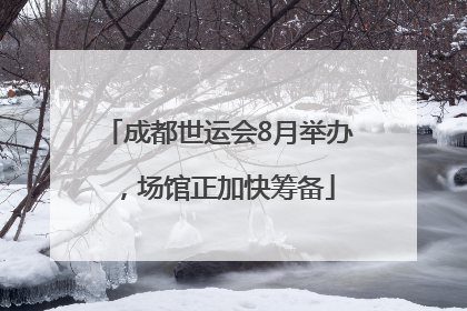 成都世运会8月举办，场馆正加快筹备