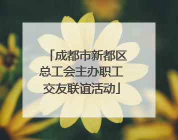 成都市新都区总工会主办职工交友联谊活动