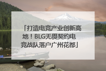 打造电竞产业创新高地！BLG无畏契约电竞战队落户广州花都
