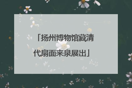 扬州博物馆藏清代扇面来泉展出