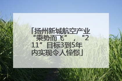 扬州新城航空产业“乘势而飞”，“211”目标3到5年内实现令人憧憬