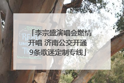 李宗盛演唱会燃情开唱 济南公交开通9条歌迷定制专线